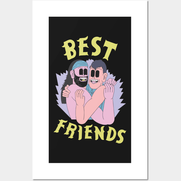 best friends love gay lgbt music hipster Wall Art by thedoomseed